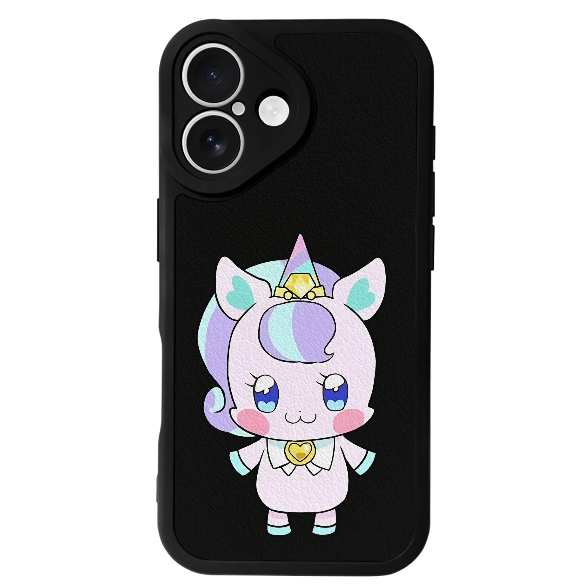 わんだふるぷりきゅあ グッズ ニコ - IPhone 16シリーズ対応 ・ シリコンスマホケース ・ レザー調 ・ 高精度フィット ・ 耐衝撃 ・ ワイヤレス充電対応 ・ 精密カット